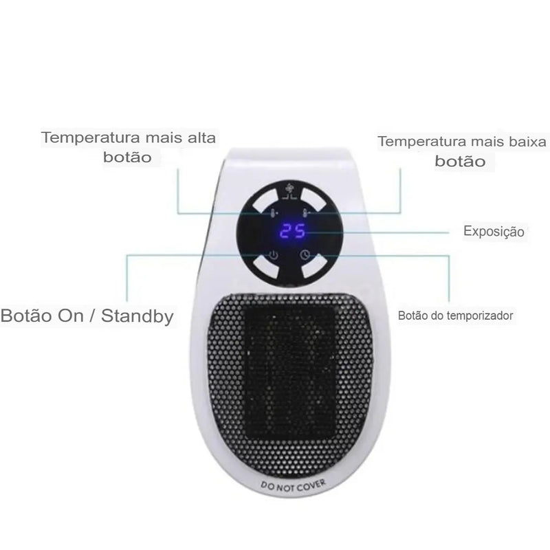 Aquecedor de Ambiente Elétrico Portátil