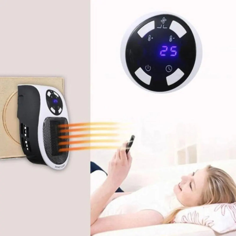 Portable Heater Electric Heater Plug In Wall Room Heater Home Appliance Heating Stove Mini Radiator Remote Warmer Machine