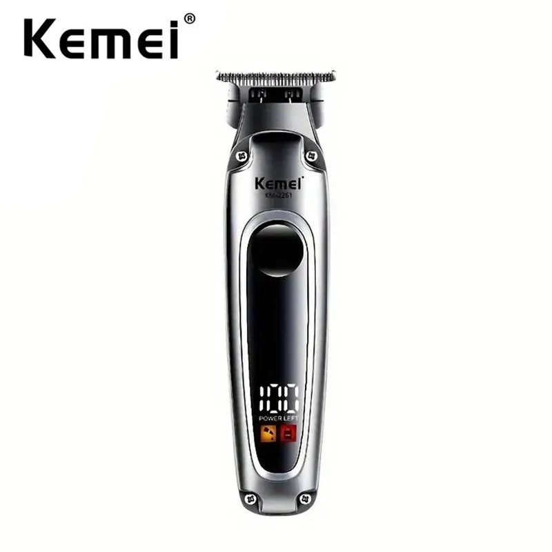 Kemei 2261 Barber Shop Hair Trimmer Electric Hair Clipper USB Rechargeable Cordless Beard Trimmer Men Powerful Haircut Machine