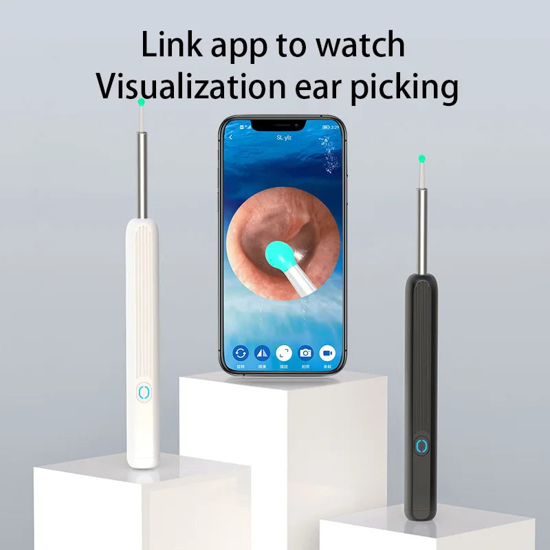 Wireless Smart Visual Ear Cleaner 1080P Ear Stick Otoscope NE3 Ear Wax Removal Tool Earpick Camera Ear Endoscope Ear Clean Kit