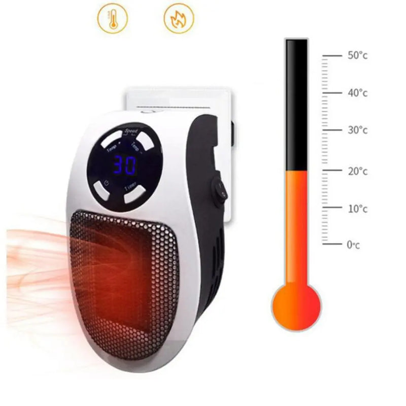 Portable Heater Electric Heater Plug In Wall Room Heater Home Appliance Heating Stove Mini Radiator Remote Warmer Machine